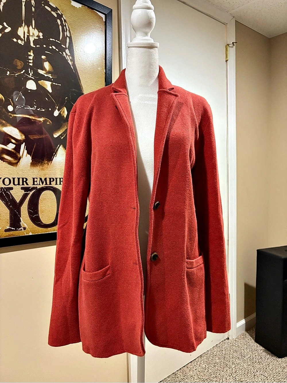 J.Crew Cotton Blazer in burnt orange color